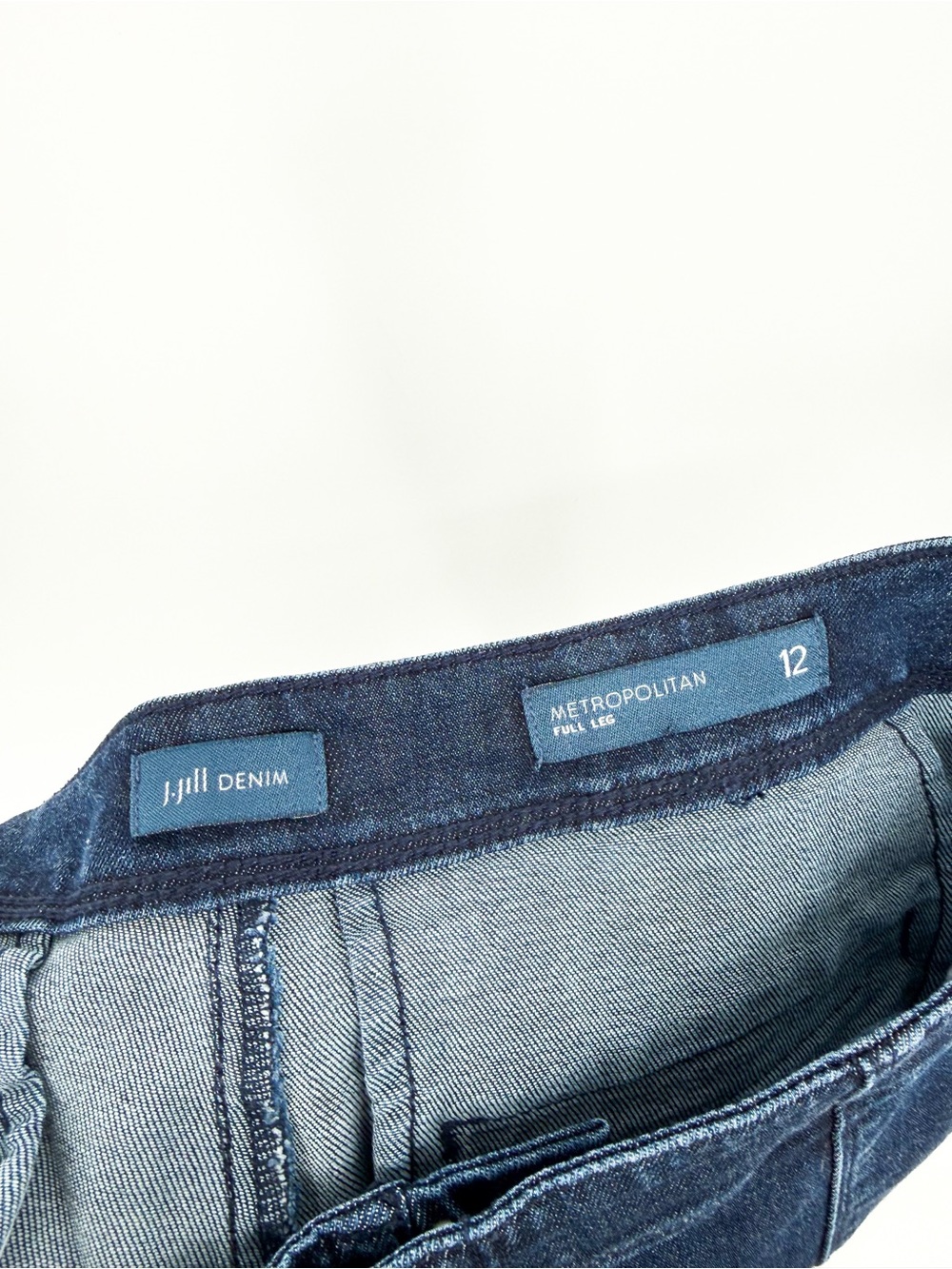 J. Jill Denim Metropolitan Full Leg Jeans Dark Wash Size 12 - Picture 8 of 11